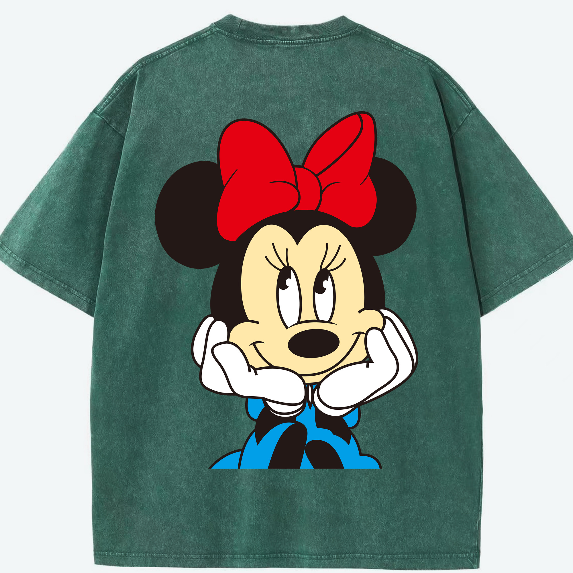 （画像用） ミッキーマウス Mickey Mouse 綿100% ヴィンテージ風 半袖Tシャツ（背面プリント）